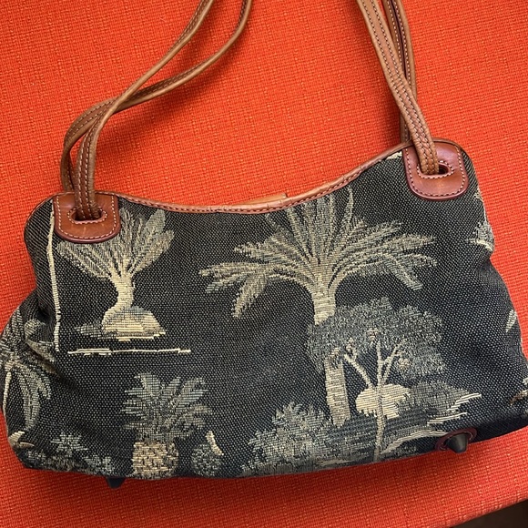 Vintage Tommy Bahama Carpet Leather Purse - Picture 4 of 11